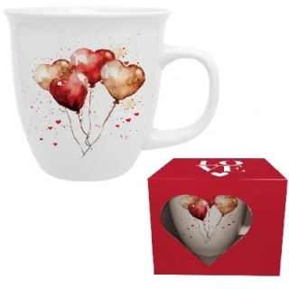JUMBO Valentínska šálka balón 650 ml v darčekovej krabičke