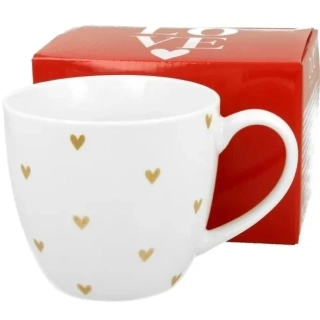 Valentínska šálka srdiečka 460 ml v darčekovej krabičke