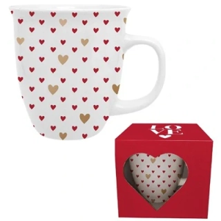 Jumbo Valentínska šálka srdiečka 650 ml v darčekovej krabičke