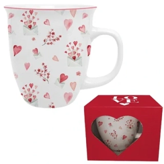 Jumbo Valentínska šálka srdiečka 650 ml v darčekovej krabičke
