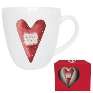 Valentínska šálka LOVE YOU 460 ml v darčekovej krabičke