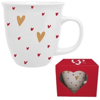 JUMBO Valentínska šálka srdiečka 650 ml v darčekovej krabičke