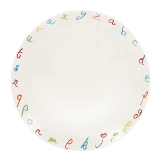 RAK porcelán detský plytký tanier 24 cm škola písmená