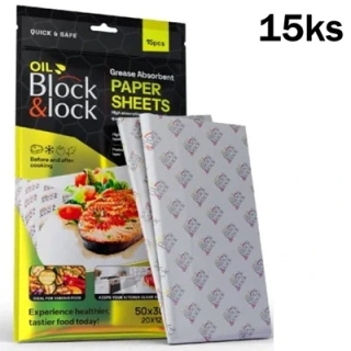 Block and lock podložka na absorbciu tuku 50x30cm 15 ks