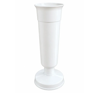 Váza na hrob so záťažou 35 cm biela